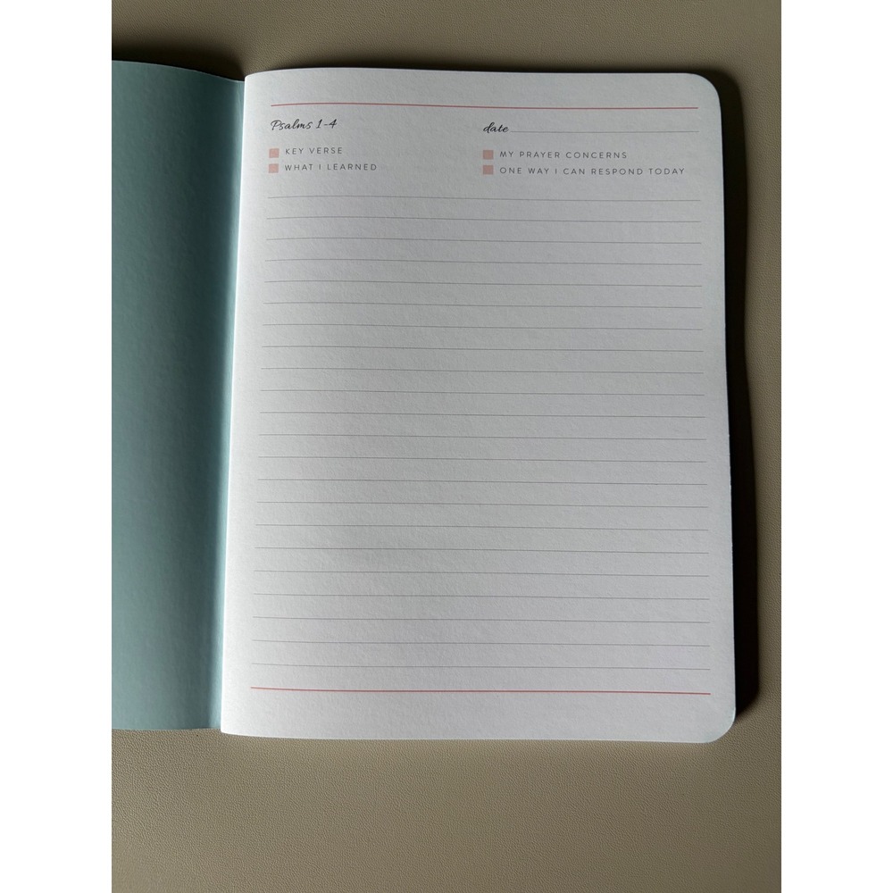 Old Testament Journal Psalms to Song of Songs Light Blue Guided Study Notebook - Picture 2 of 5